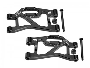 GPM SLAM056 7075-T6 ALLOY REAR LOWER SUSPENSION ARMS 10830 FOR TRAXXAS MINI SLASH 4X4 108164-1 - BLACK - SLAM056-BK
