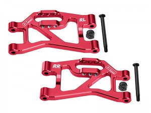 GPM SLAM056 7075-T6 ALLOY REAR LOWER SUSPENSION ARMS 10830 FOR TRAXXAS MINI SLASH 4X4 108164-1 - RED - SLAM056-R