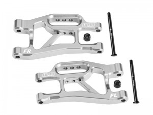 GPM SLAM055 7075 T6 ALLOY FRONT LOWER SUSPENSION ARMS 10831 FOR TRAXXAS MINI SLASH 4X4 108164-1 - SILVER - SLAM055-S