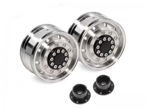 ALUMINUM FRONT SINGLE RIM BEARING / HEX HUB FOR 1/14 RC TAMIYA TRACTOR TRUCK SEMI TRAILER - TRA-026F/SI