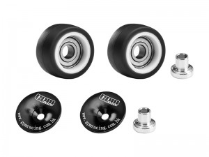 GPM MQM040R 7075 ALLOY WHEELIE BAR WHEEL & BEARING FOR RC ARRMA 1/16 QUAKE GROM ARA2137 / GORGON GROM ARA2130 - BLACK - MQM040R-BK