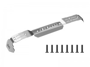 GPM TXMM332FR STAINLESS STEEL CHASSIS FULL CENTER SKID KIT THICK 2MM FOR TRAXXAS MINI MAXX / MINI XRT - TXMM332FR