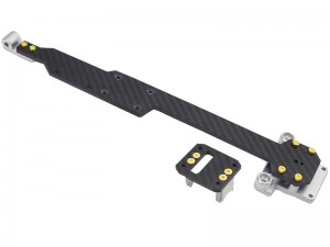 CARBON FIBER WITH ALLOY 7075 UPPER DECK SUPPORT BRACE ESC MOUNT AR320430 FOR 1/8 ARRMA TYPHON 6S V5 TLR BLX BUGGY - RS-AR320430/BK