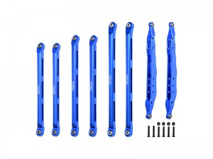 GPM RBX01449FR ALUMINUM 7075 REAR CHASSIS LINKS & REAR LOWER TRAILING ARMS & FRONT UPPER & LOWER CHASSIS LINKS AXI234023 FOR AXIAL 1/10 RBX10 ROCK BOUNCER AXI03005 - BLUE - RBX01449FR-B