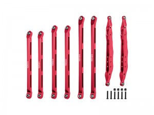 GPM RBX01449FR ALUMINUM 7075 REAR CHASSIS LINKS & REAR LOWER TRAILING ARMS & FRONT UPPER & LOWER CHASSIS LINKS AXI234023 FOR AXIAL 1/10 RBX10 ROCK BOUNCER AXI03005 - RED - RBX01449FR-R
