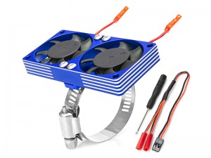 ALUMINUM ONE PIECE FANS MOTOR HEATSINK 40 X 40mm 22000RPM 40-50mm FOR 1/7 1/8 1/10 RC MONSTER SHORT COURSE CAR 4284 4985 1717 - RS-MHS4040AL/BU