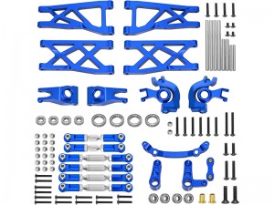 ALUMINUM COMBO SET STEERING KNUCKLE ARM C-HUB SUSPENSION ARM TIE ROD ARA330442 AR330443 AR330535 ARA340179 FOR 1/10 ARRMA GRANITE BIG ROCK SENTON 3S B ... - RS-MHS4040AL/BU