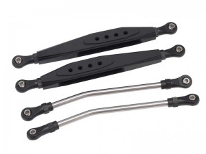 ALUMINUM REAR TRAILING ARM LINK RODS AX31109 FOR AXIAL 1/10 RR-10 90048 90053 RC TRUCK - RS-AX31109/BK