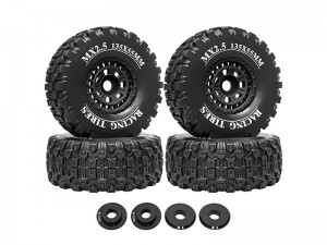 RUBBER TIRE AND RIM SET 135 X 55mm 17mm HEX FOR 1/7 TRAXXAS UDR 1/7 1/8 ARRMA MOJAVE SHORT COURSE - RS-TY13555/BK
