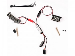 CARBON FIBER LED FRONT & REAR SPOT LIGHT ARA-2596 FOR ARRMA 1/16 GORGON QUAKE GROM ARA2130 ARA2137 - RS-ARA-2596FR/BK