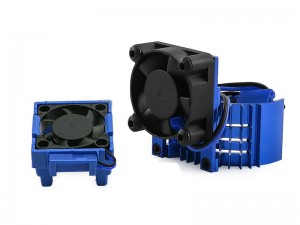ADJUST ALUMINUM MOTOR HEATSINK 30 X 30mm COOLING FAN  W.  VELINEON VXL-3S ESC FANS MOUNT 3355R FOR 1/10 TRAXXAS SLASH MINI SLASH MINI XRT STAMPEDE ST  ... - RS-MHS3030VXL3/BU
