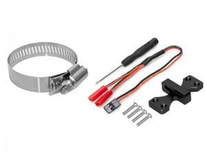 ALUMINUM DUAL COOLING FAN BELT SUPPORT MOUNT FOR 30 X 30mm 35-43mm DUAL FANS - BLACK - RS-MHS3030A/BK