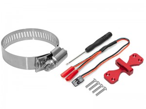 ALUMINUM COOLING FAN BELT MOUNT FOR 40 X 40mm 40-50mm DUAL FANS - RED - RS-MHS4040A/RE