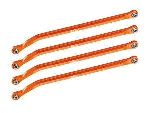 GPM H10014FR 7075 ALLOY HIGH-CLEARANCE LOWER LINK BAR SET IRC00307 FOR VANQUISH 1/10 H10 OPTIC / YOKOHAMA RTR / SPARCO RTR - ORANGE - H10014FR-OR