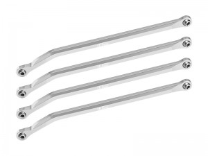 GPM H10014FR 7075 ALLOY HIGH-CLEARANCE LOWER LINK BAR SET IRC00307 FOR VANQUISH 1/10 H10 OPTIC / YOKOHAMA RTR / SPARCO RTR - SILVER - H10014FR-S