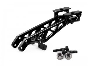 ALUMINUM ADJUSTABLE WING MOUNT ARA320758 FOR 1/8 ARRMA NOTORIOUS KRATON V6 EXB 6S MONSTER - BLACK - RS-ARA320758/BK