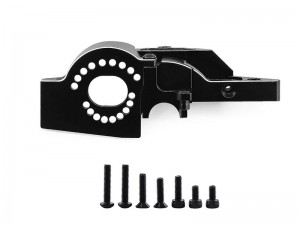 ALUMINUM QUICK CHANGE MOTOR MOUNT 10777T FOR TRAXXAS MINI MAXX MINI XRT MINI SLASH 4X4 MINI RALLY - BLACK - RS-TRX10777/BK