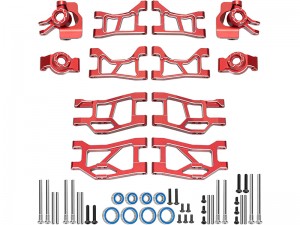 ALUMINUM FRONT STEERING BLOCK REAR HUB WITH FULL SUSPENSION ARM SET 10830 10831 10732 FOR TRAXXAS MINI SLASH 4X4 MINI RALLY VXL 108046-1  107154-1 - RS-TRX1083031/RE