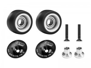 GPM XRTM040R/W 7075 7075-T6 ALLOY WHEELIE BAR WHEEL & BEARING 4976 FOR TRAXXAS MINI XRT VXL 3S 108076-1 / MINI MAXX 107154-1 - XRTM040R/W-BK