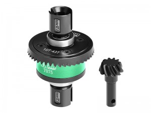 GPM STEEL 7075 ALLOY 10T / 43T FRONT / REAR COMPLETE DIFFERENTIAL 9580 FOR TRAXXAS 1/8 4WD SLEDGE MONSTER TRUCK 95076-4 - SLE1043S-G