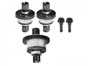 GPM STEEL 7075 FRONT CENTER REAR COMPLETE DIFFERENTIAL 9580 9585 FOR TRAXXAS 1/8 4WD SLEDGE MONSTER TRUCK 95076-4 - SLE1043046S-S