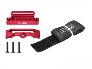 7075 ALLOY BATTERY HOLD-DOWN RETAINER FOR TRAXXAS 1/10 SLASH 2WD RAPTOR RC TRUCK - RED - SLA2W0126-R