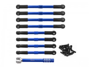 ALUMINUM 7075 FULL TIE ROD LINKAGE 7118 7138 W. WRENCH FOR TRAXXAS 1/16 E-REVO VXL SUMMIT TRUCK - RS-TRX71187138/BU