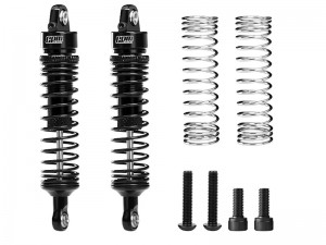 GPM MQM071F/R ALLOY FRONT/REAR ADJUSTABLE PROGRESSIVE SPRING SHOCK 71mm ARA-2591 FOR ARRMA 1/16 QUAKE GROM GORGON GROM - MQM071F/R-BK-BK