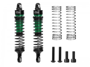 GPM MQM071F/R ALLOY FRONT/REAR ADJUSTABLE PROGRESSIVE SPRING SHOCK 71mm ARA-2591 FOR ARRMA 1/16 QUAKE GROM GORGON GROM - GREEN - MQM071F/R-G-BK