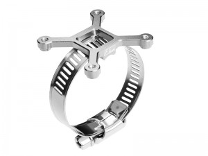 ALLOY STAINLESS STEEL 40 X 40mm COOLING FAN AJUSTABLE MOUNT FOR 28-42 SERIES MOTOR - SILVER - GPM2144-S