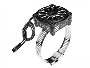 GPM GPM2144FAN 7075 T6 ALLOY STAINLESS STEEL 40X40MM COOLING FAN ADJUSTABLE FOR 28-42 SERIES MOTOR - BLACK - GPM2144FAN-BK