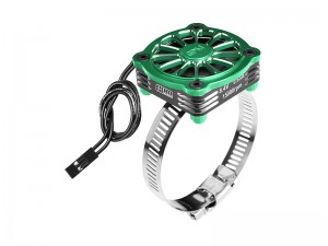 GPM GPM2144FAN 7075 T6 ALLOY STAINLESS STEEL 40X40MM COOLING FAN ADJUSTABLE FOR 28-42 SERIES MOTOR - GREEN - GPM2144FAN-G