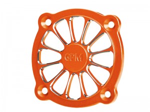 GPM GPM40P 7075-T6 ALLOY COOLING FAN COVER 40X40mm - 32MM HOLE SPACING - ORANGE - GPM40P-OR
