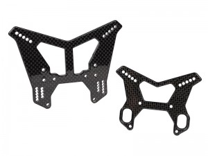 CARBON FIBER 3K FRONT & REAR SHOCK TOWER ARA320644 ARA320645 FOR ARRMA 1/8 TYPHON TLR 8S BLX BUGGY ARA8406 ARA8306 - RS-ARA32064445
