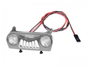 GPM H10330F 7075 ALLOY FRONT BUMPER WITH WHITE LIGHT VPS10528 FOR VANQUISH 1/10 H10 OPTIC / YOKOHAMA RTR / SPARCO RTR CRAWLER - H10330F-S