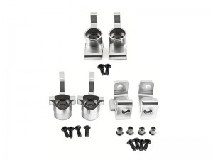ALUMINUM FRONT HUB KNUCKLE REAR HUB CARRIER 101209 101208  FOR HPI RACING 1/8 WR8 FLUX BULLET ST MT3.0 - SILVER - RS-101208/SI