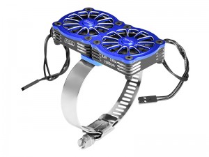 GPM GPM5276FANV2 7075 STAINLESS STEEL DUAL 40 X 40mm COOLING FAN ADJUSTABLE FOR 56 - 70 SERIES MOTOR - GPM5276FANV2/B