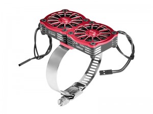 GPM GPM5276FANV2 7075 STAINLESS STEEL DUAL 40 X 40mm COOLING FAN ADJUSTABLE FOR 56 - 70 SERIES MOTOR - GPM5276FANV2/R