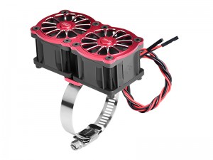 GPM GPM3357FANB2 7075-T6 ALLOY 316 STAINLESS STEEL DUAL 40 X 28mm COOLING FAN ADJUSTABLE FOR 40-56 SERIES MOTOR - RED - GPM3357FANB2-R