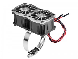 GPM GPM3357FANB2 7075-T6 ALLOY 316 STAINLESS STEEL DUAL 40 X 28mm COOLING FAN ADJUSTABLE FOR 40-56 SERIES MOTOR - GPM3357FANB2-S