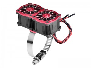 GPM GPM5276FANB2 7075-T6 ALLOY 316 STAINLESS STEEL DUAL 40 X 28mm COOLING FAN ADJUSTABLE FOR 56-70 SERIES MOTOR - RED - GPM5276FANB2-R