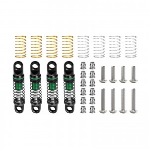 GPM SCX30/22FR ALLOY ADJUSTABLE SHOCK SET 22mm AXI-3317 FOR AXIAL 1/30 SCX30 FORD BRONCO SCX30 JEEP WRANGLER JLU AXI-2048 AXI-2261 - GREEN - SCX30/22FR-G-BK