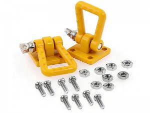 TRAILER TOWING BUCKLE SHACKLE FOR 1/10 AXIAL SCX-10 VANQUISH VSX-10 H10 RED CAT GEN 8 CRAWLER TRAXXAS TRX-4 - RS-CA08/YE