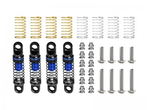 ALLOY ADJUSTABLE SHOCK SET 22mm AXI-3317 FOR  AXIAL 1/30 SCX30 FORD BRONCO SCX30 JEEP WRANGLER JLU AXI-2261 AXI-2048 - BLUE - SCX30/22FR-B-BK