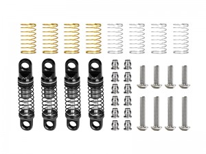ALLOY ADJUSTABLE SHOCK SET 22mm AXI-3317 FOR  AXIAL 1/30 SCX30 FORD BRONCO SCX30 JEEP WRANGLER JLU AXI-2261 AXI-2048 - SCX30/22FR-GS-BK