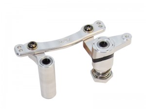 7075 ALUMINUM STEERING SAVER ASSEMBLY AR340060 ARA340207 FOR 1/8 KRATON V6 EXB NOTORIOUS V6 TYPHON 6S BLX - SILVER - RS-AR34007385/SI