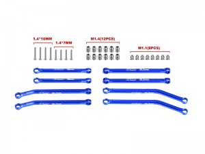 GPM SCX30/160 ALLOY FRONT & REAR LINK SET AXI-3307 FOR AXIAL 1/30 SCX30 FORD BRONCO SCX30 JEEP WRANGLER JLU AXI-2048 AXI-2261 - SCX30/160-B