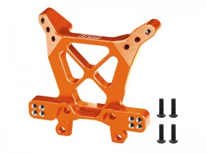 GPM TJ028 7075 T6 ALLOY FRONT SHOCK TOWER 9033 FOR TRAXXAS 1/8 JATO 4X4 VXL BL-2S 90386-4 90154-4 - ORANGE - TJ028-OR