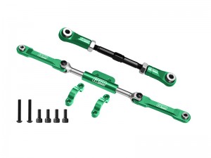 GPM H1016224 4140 CARBON STEEL 7075 T6 ALLOY SERVO LINK & FRONT STEERING LINK SET IRC00192  FOR VANQUISH 1/10 H10 OPTIC YOKOHAMA RTR SPARCO RTR VP ... - H1016224-G