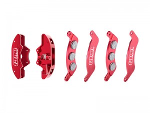 GPM 7075 T6 ALLOY FRONT BRAKE CALIPERS & BRAKE PADS 10951 10956 FOR TRAXXAS 1/6 FUNCO PRO SCALE 2WD SAND CAR 8S 109076-4 - RED - TPS006KIT-R